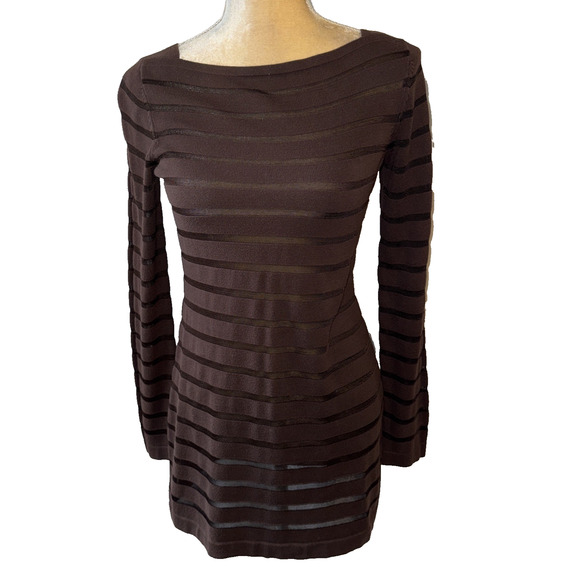 Tommy Bahama Brown Striped Mesh Sweater Size XS - Picture 2 of 14